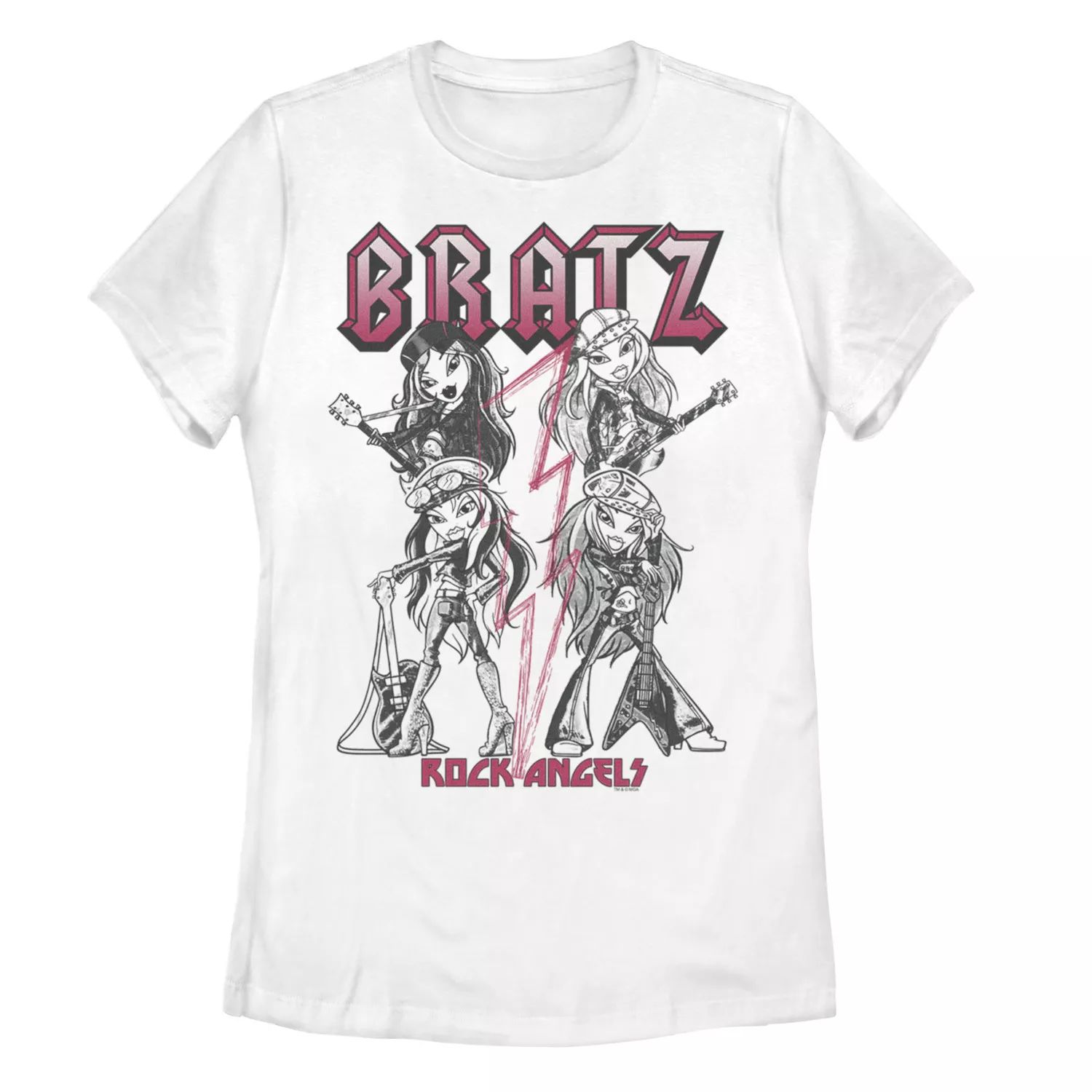 Детская футболка Bratz Rock Angelz с графическим рисунком и портретом Licensed Character кукла bratz rock angelz 20 yearz special jade