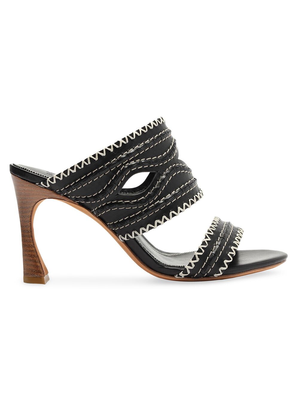 

Кожаные мюли Erika 85MM с вышивкой Alexandre Birman, черный