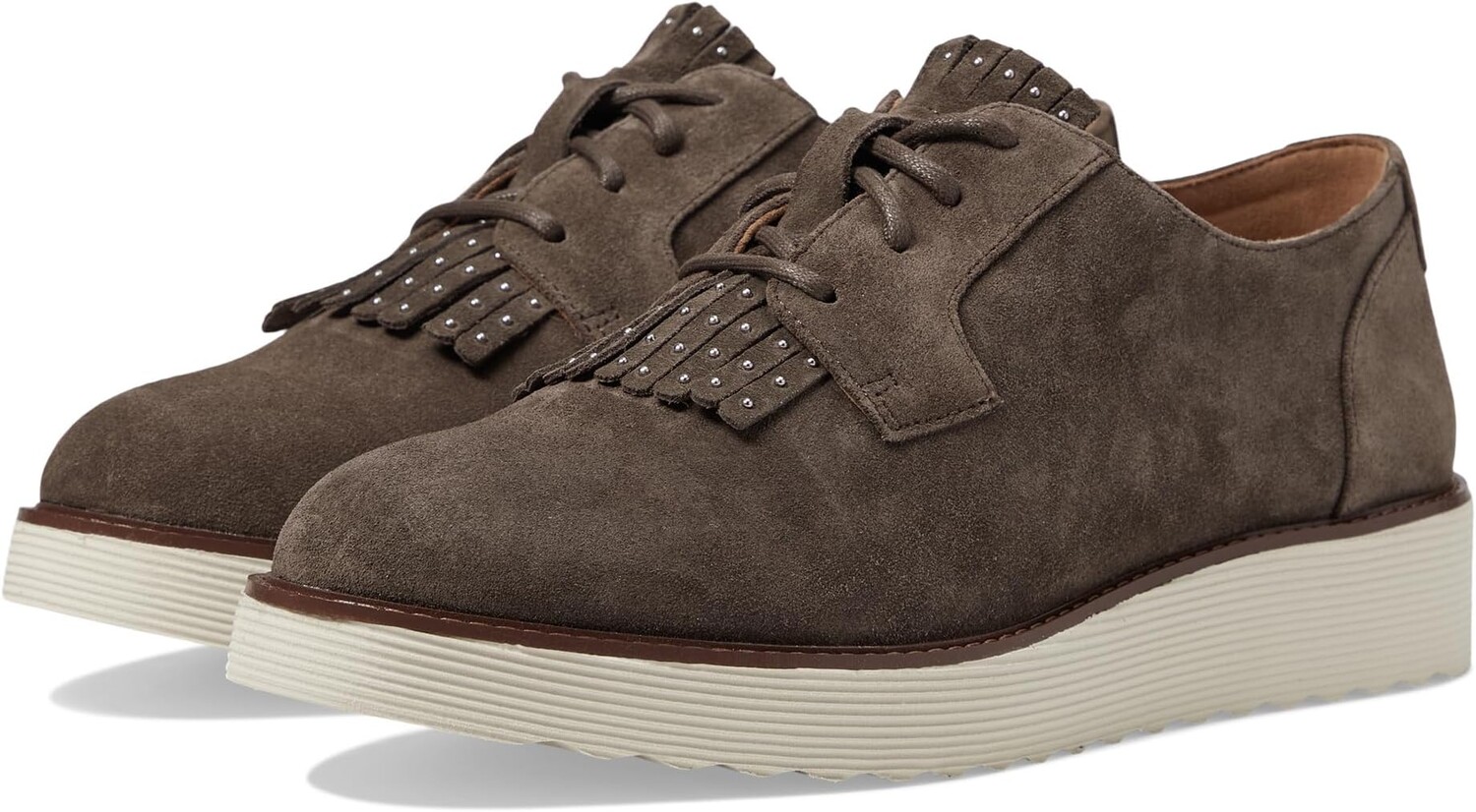 

Балетки Mitzi Kiltie Oxford Johnston & Murphy, цвет Dark Gray Suede, Серый