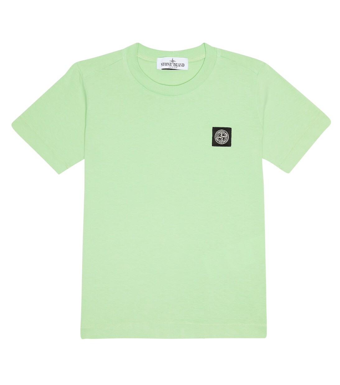 

Футболка из хлопкового джерси с логотипом Stone Island Junior, зеленый