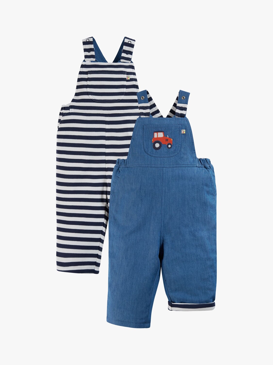 

Двусторонний комбинезон Baby Sonny Frugi, шамбре/полоска индиго