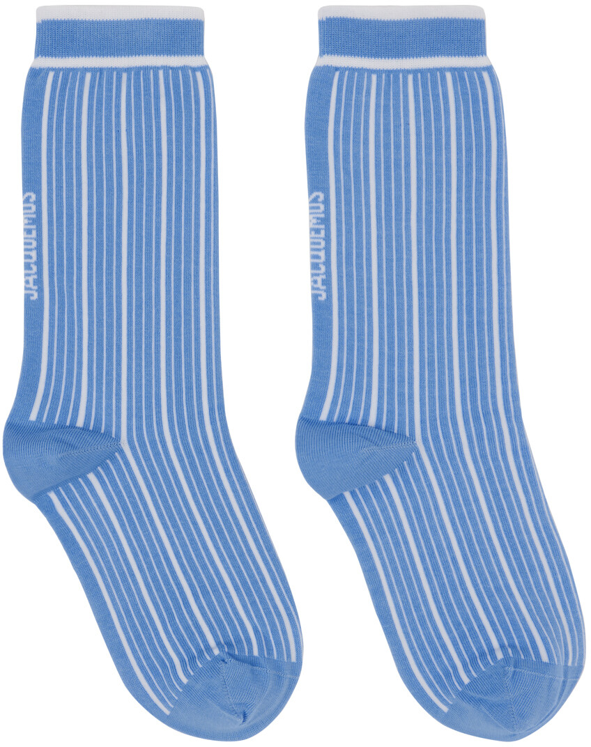

Синие носки Les Sculptures 'Les chaussettes Pablo' Jacquemus, цвет Jacquard blue/White