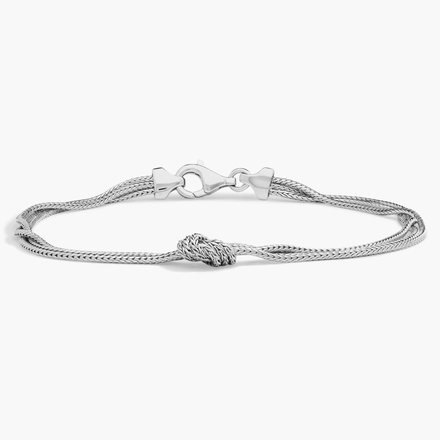 

7,5-дюймовый браслет Silky Knot из стерлингового серебра (3,3 мм) Blue Nile