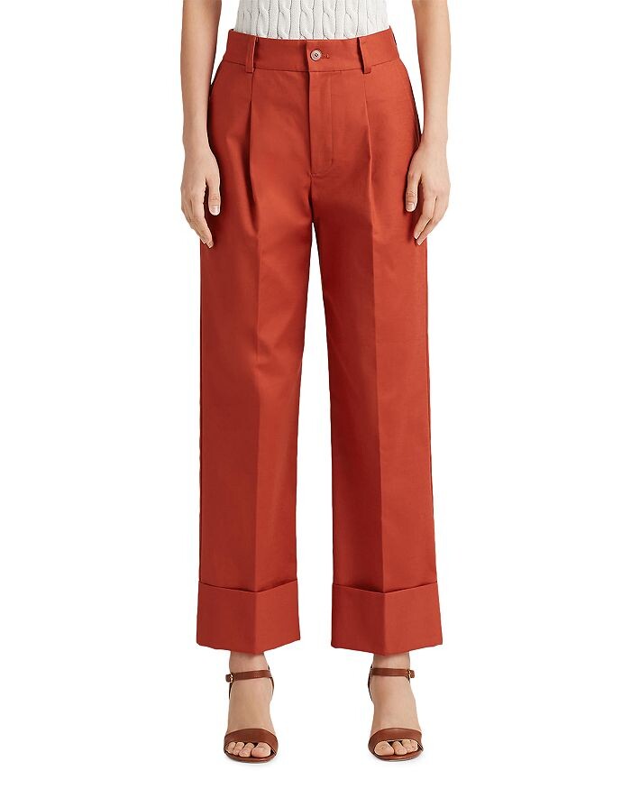 

Широкие брюки с манжетами из смесового хлопка Ralph Lauren