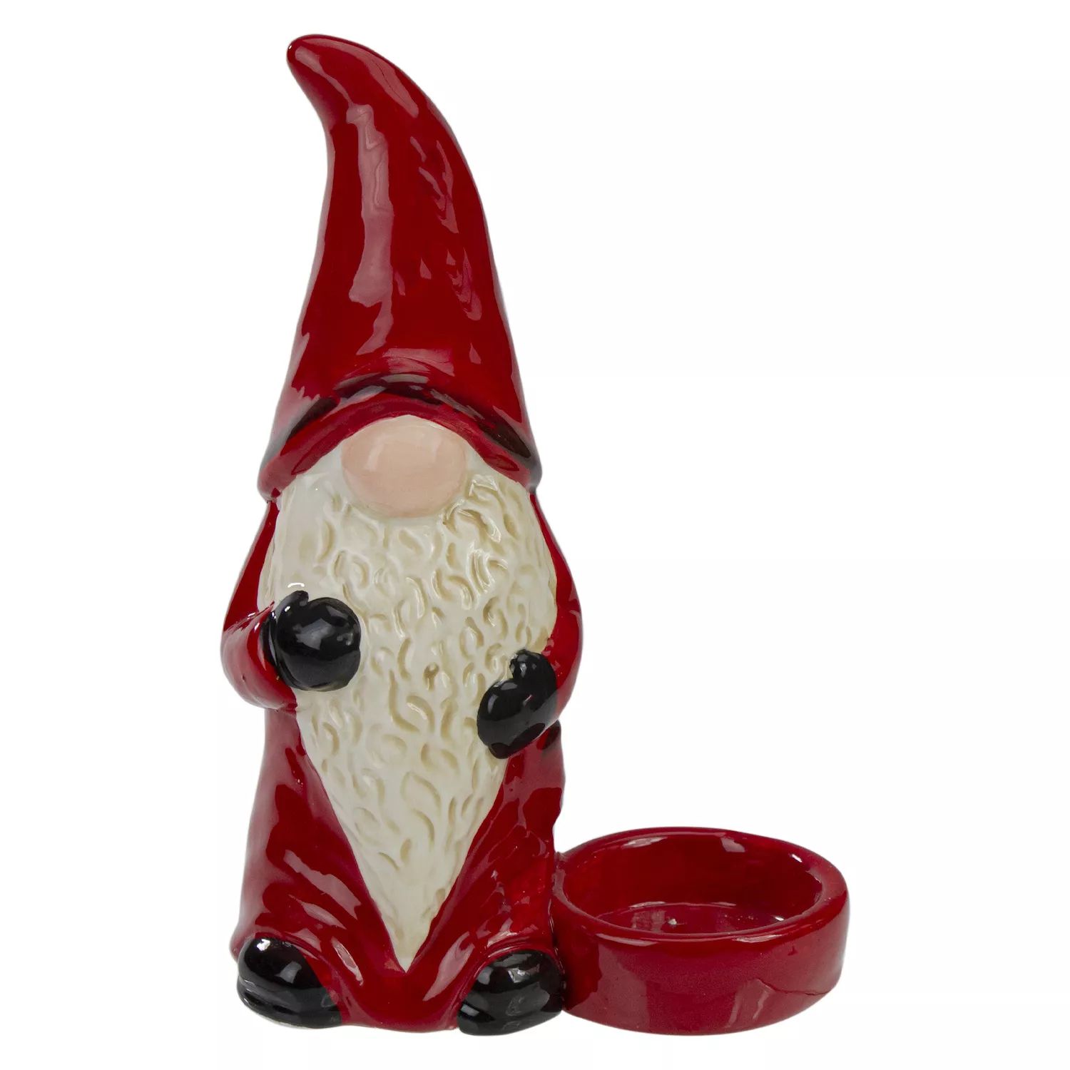 7-дюймовый рождественский подсвечник в форме чайного гнома с красным и черным гномом