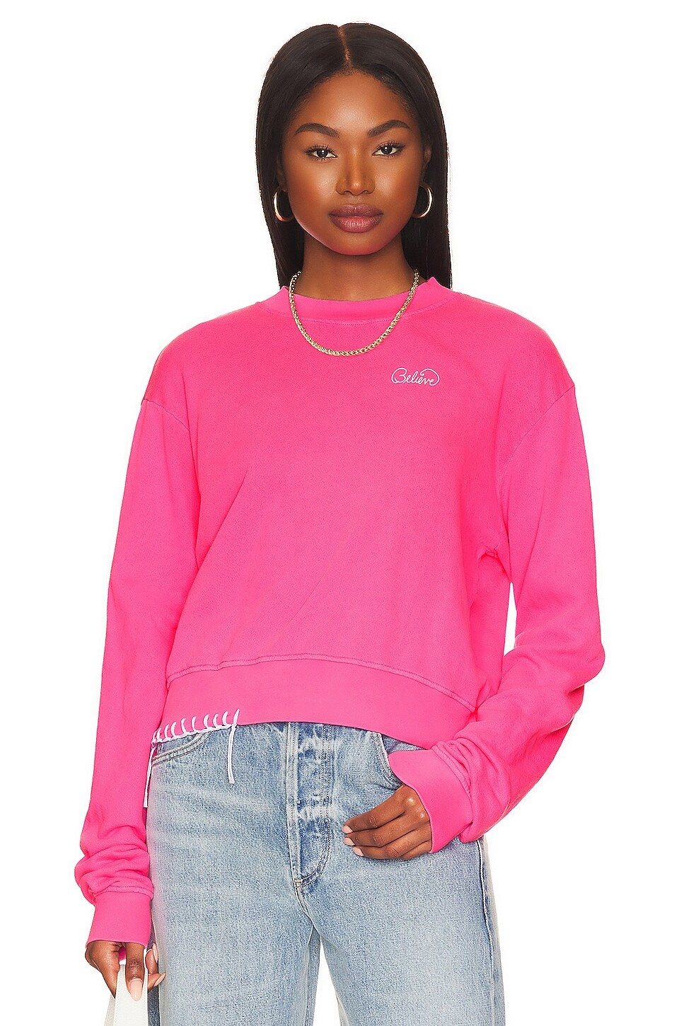 

Пуловер Lauren Moshi Spalding, цвет Neon Pink