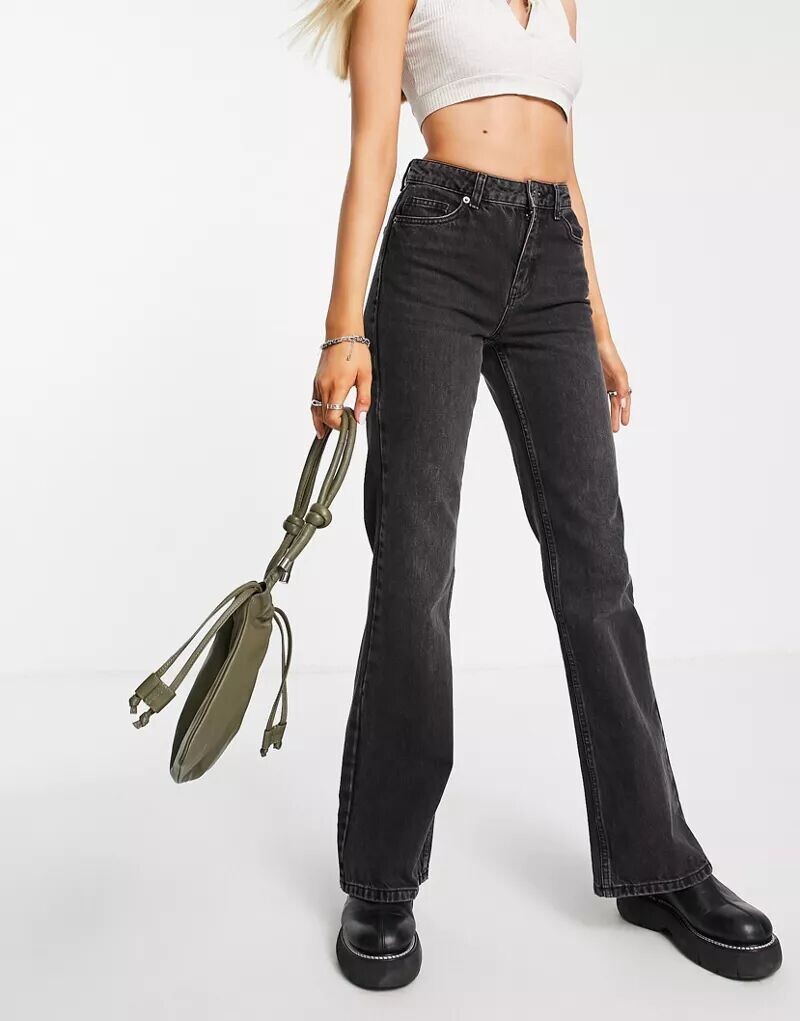

Черные расклешенные джинсы Topshop в стиле 90-х
