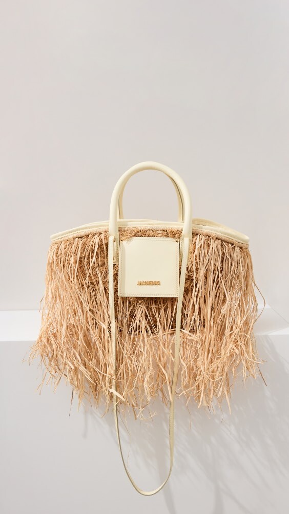 

Сумка-тоут Jacquemus Le Panier Soli Raphia, желтый