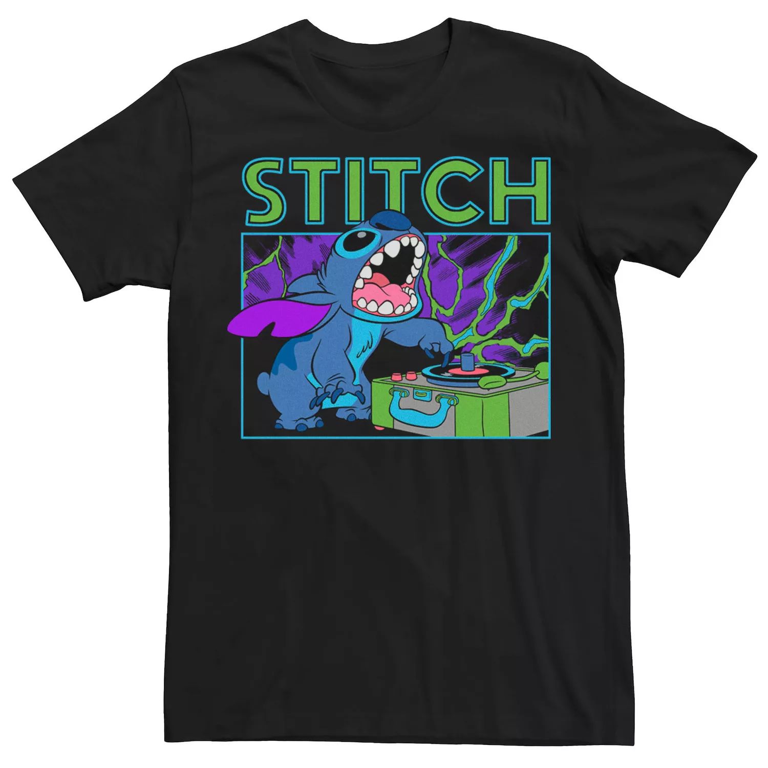 Мужская футболка Disney's Lilo and Stich DJ Stich Licensed Character цена и фото