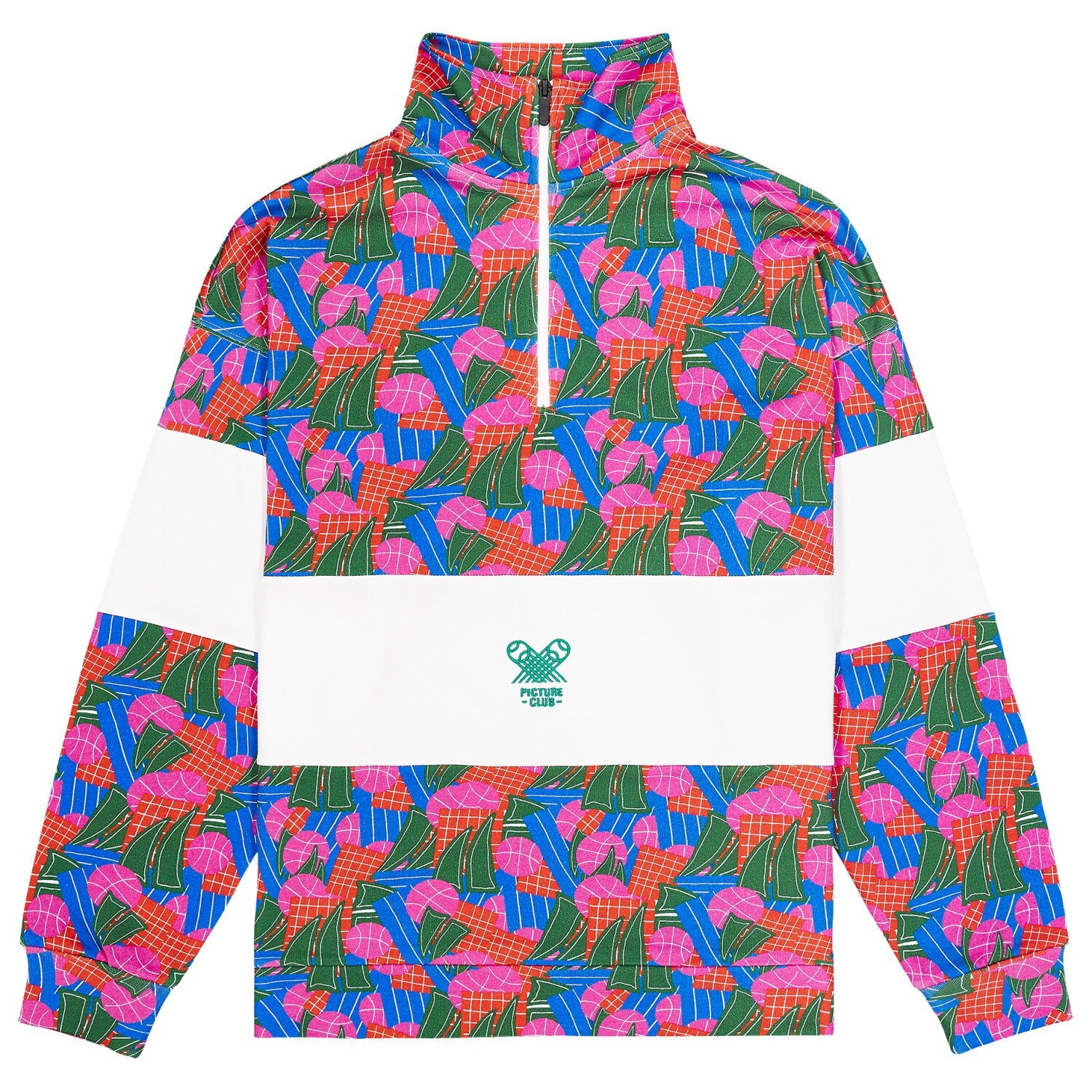 

Пуловер Picture Women's Fir Rugby 1/4 Zip, цвет Player Print