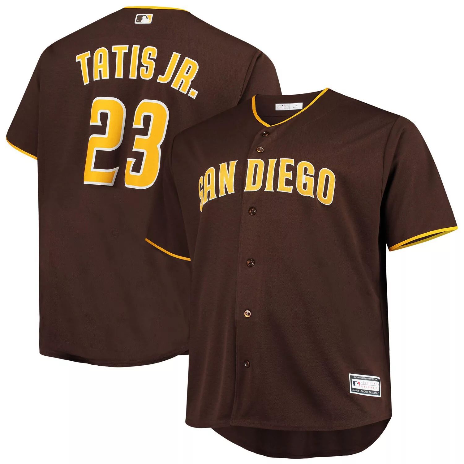 Мужская футболка Fernando Tatis Jr. Brown San Diego Padres Big & Tall Replica Player