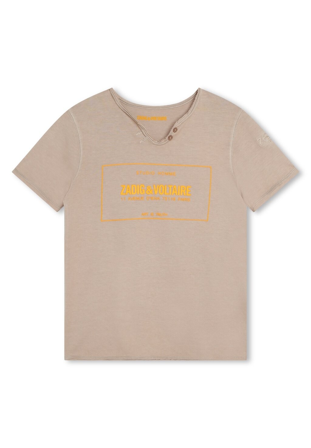 

Футболка с принтом SHORT SLEEVES Zadig & Voltaire, цвет stone