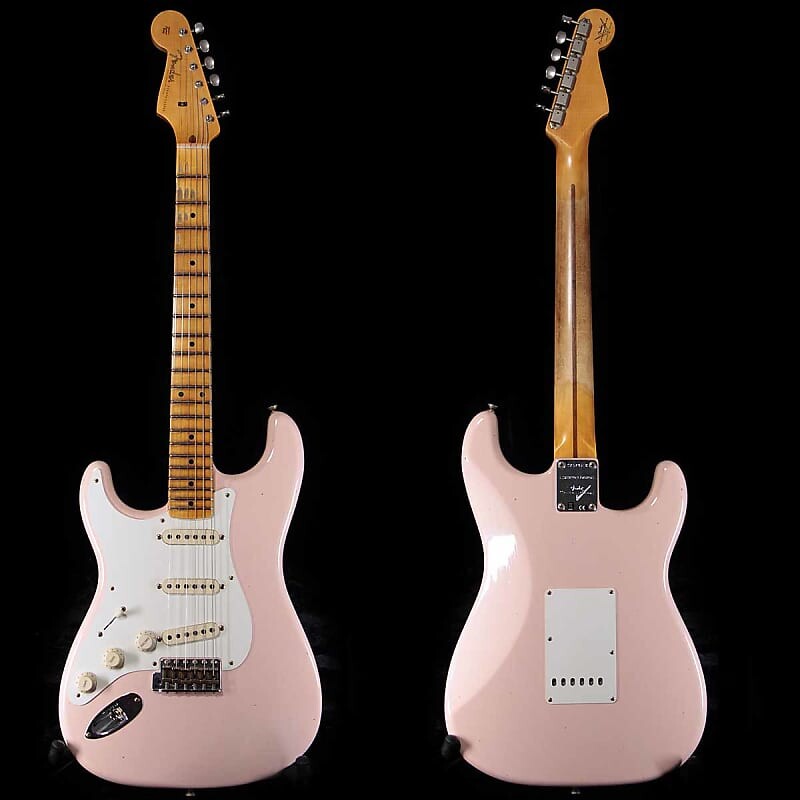 

Электрогитара Fender Custom Shop 57 Strat shell pink light relic lefty lefthanded LH