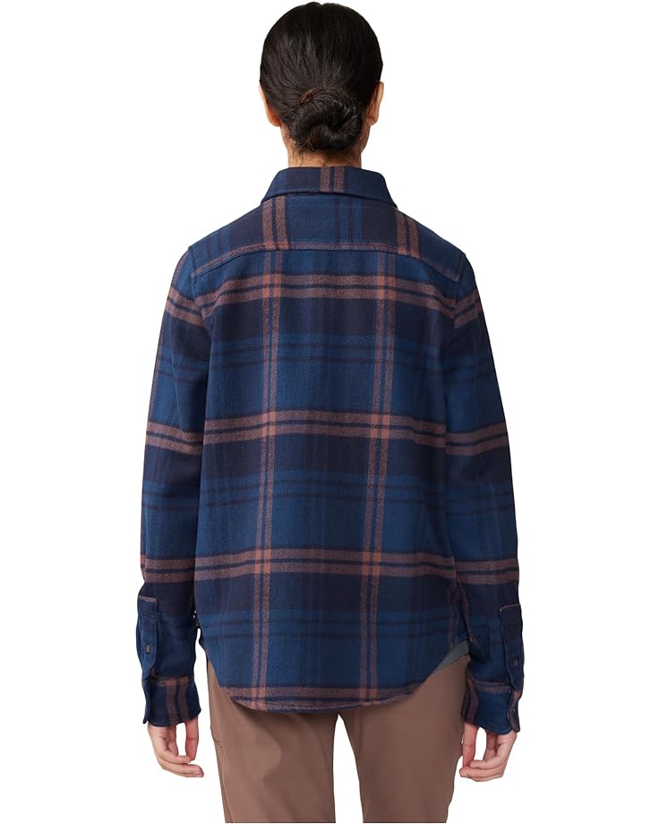 Рубашка Mountain Hardwear Plusher Long Sleeve Shirt, цвет Dark Zinc Plaid Print plaid print blazer coat