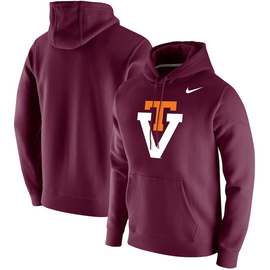 

Пуловер с капюшоном Nike Virginia Tech Hokies, бордовый