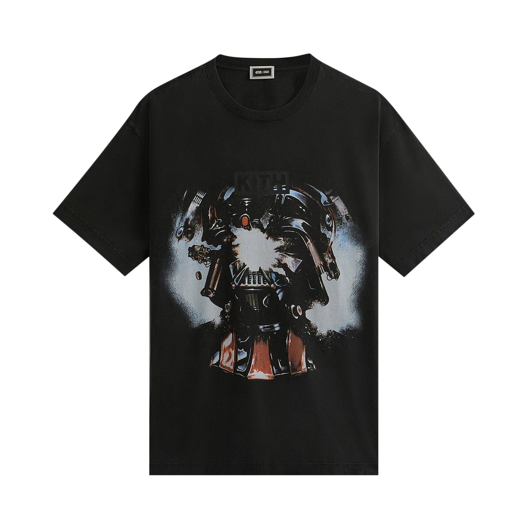 Винтажная футболка Kith x Star Wars Exploding Darth Vader, черная
