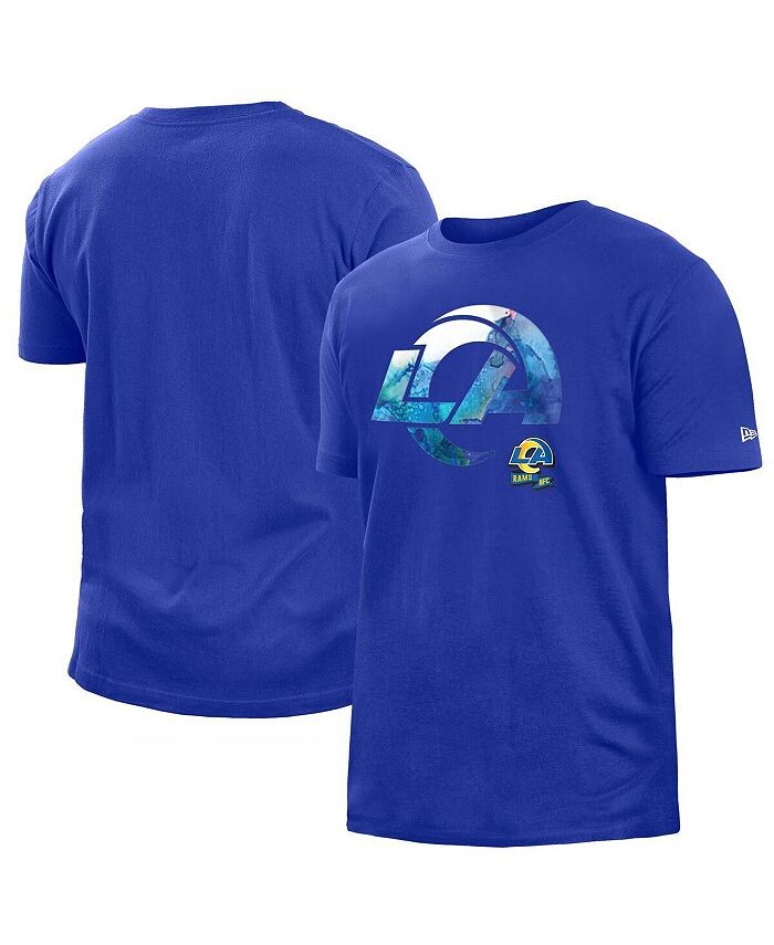 

Мужская синяя футболка Los Angeles Rams 2022 Sideline Ink Dye New Era, синий