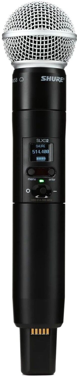 

Беспроводной ручной микрофонный передатчик Shure SLXD2/SM58 — диапазон H55