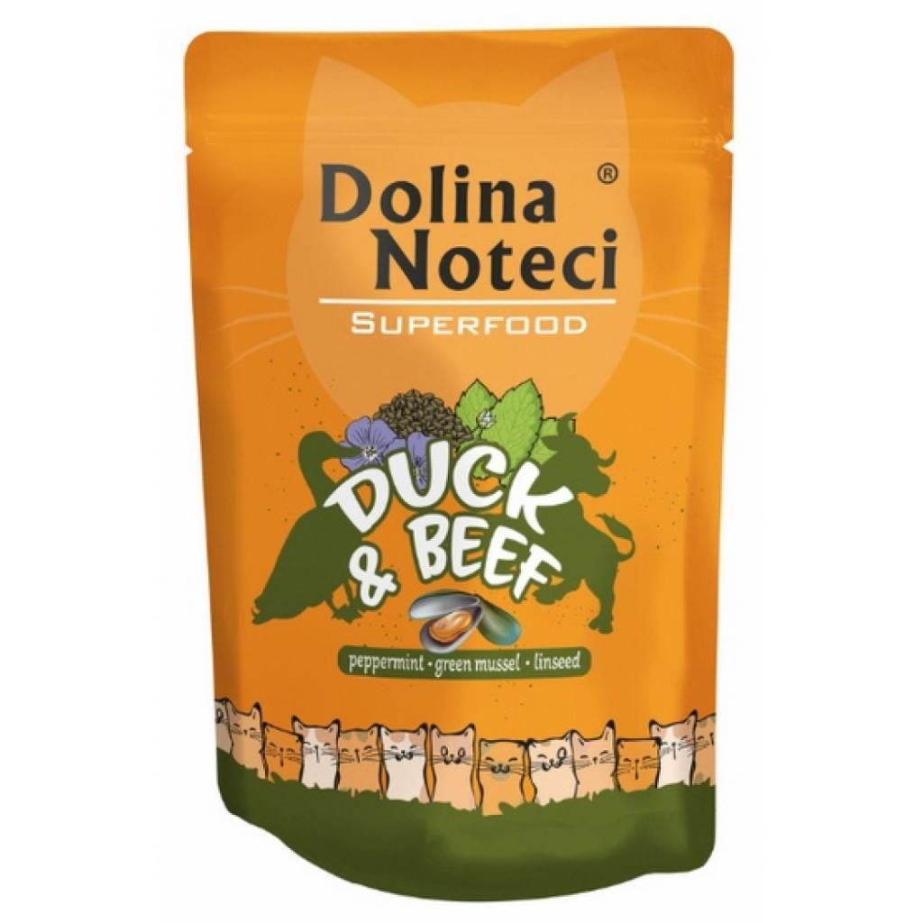 

Влажный корм для кошек Dolina Noteci Superfood Kaczka i Wołowina, 85 гр