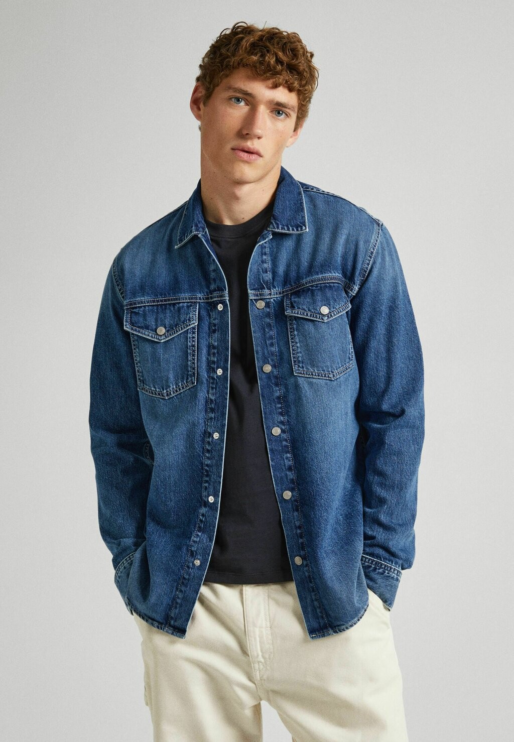 

Рубашка DAVE LIBERTY Pepe Jeans, цвет denim