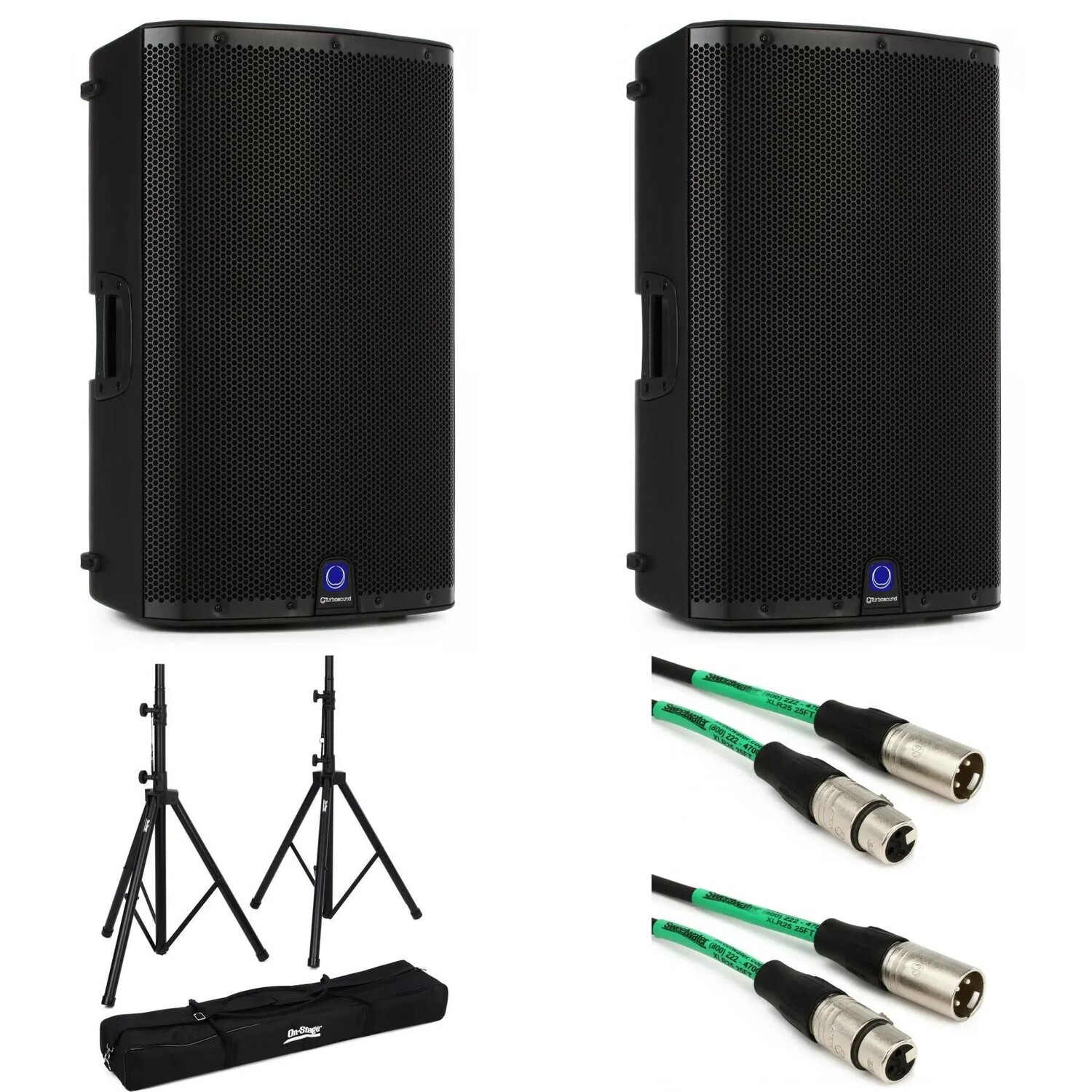 

Turbosound iQ15 2500 Вт 15-дюймовый активный динамик (пара) в комплекте со стойкой