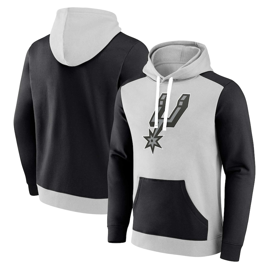 

Пуловер с капюшоном Fanatics Branded San Antonio Spurs, серый