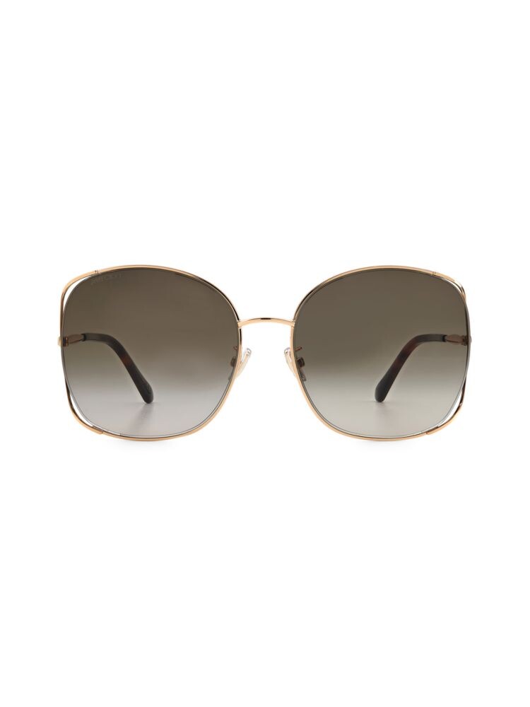 

Квадратные солнцезащитные очки Tinka 61MM Jimmy Choo, золото