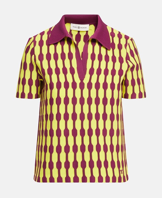 Трикотажная рубашка-поло , фиолетовый Tory Burch