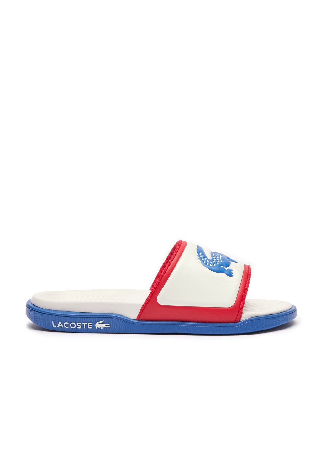 Шлепанцы Lacoste, цвет off wht blu red w1b кроссовки lacoste sport athleisure off wht red