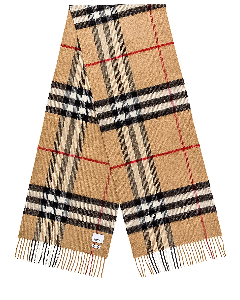 Шарф Burberry Giant Check Cashmere, цвет Archive Beige
