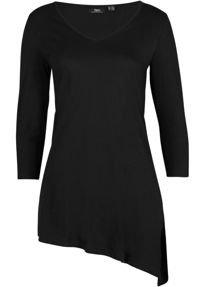 Bonprix футболка асимметричная. Удлиненная футболка с длинными рукавами bonprix для женщин. Пальто bonprix bpc лиловое с воротником.