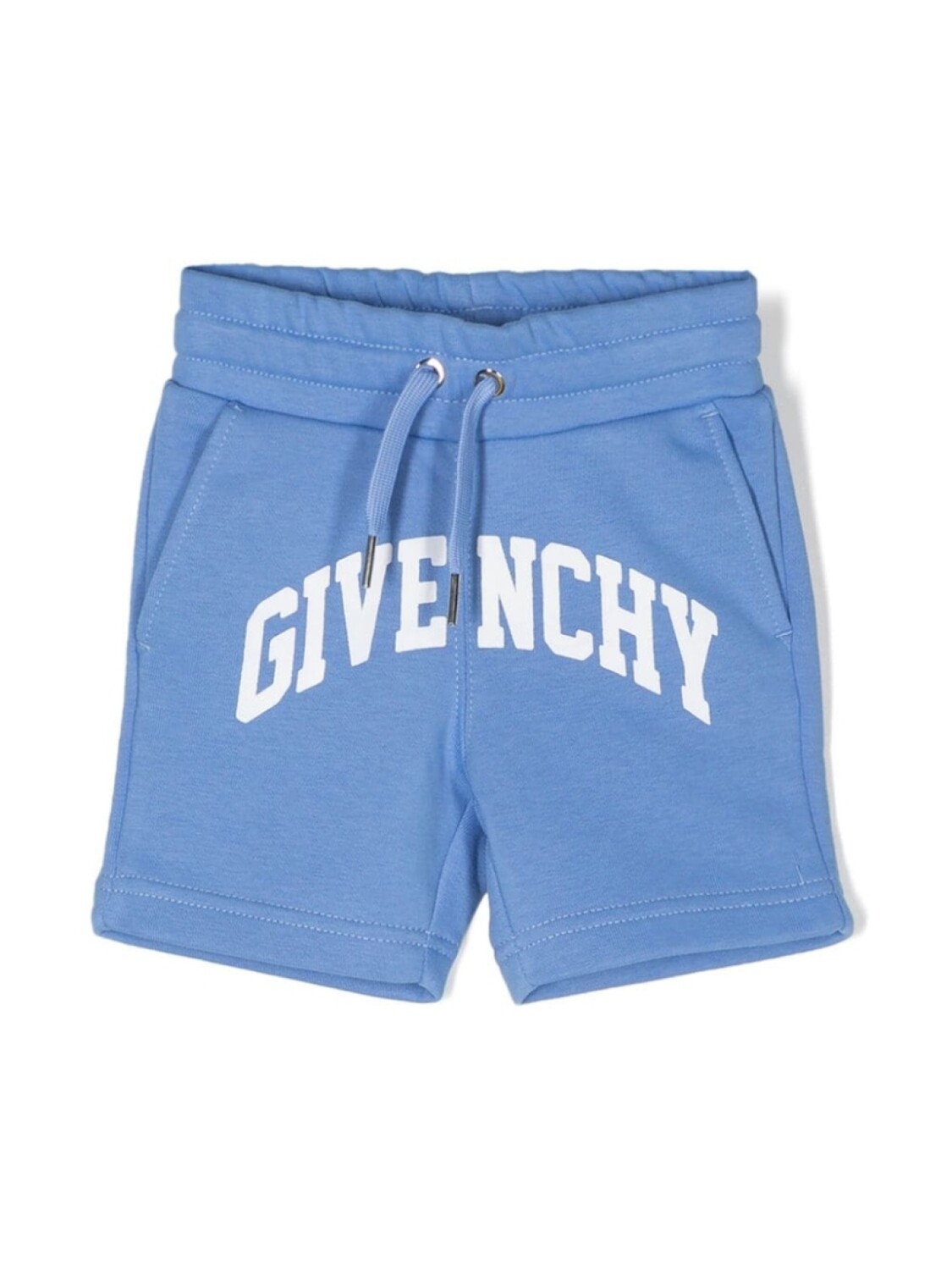 

Givenchy Kids шорты с кулиской и логотипом, синий