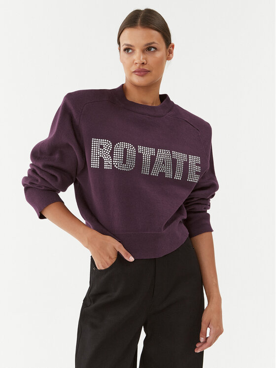 Пуловер свободного кроя Rotate, фиолетовый