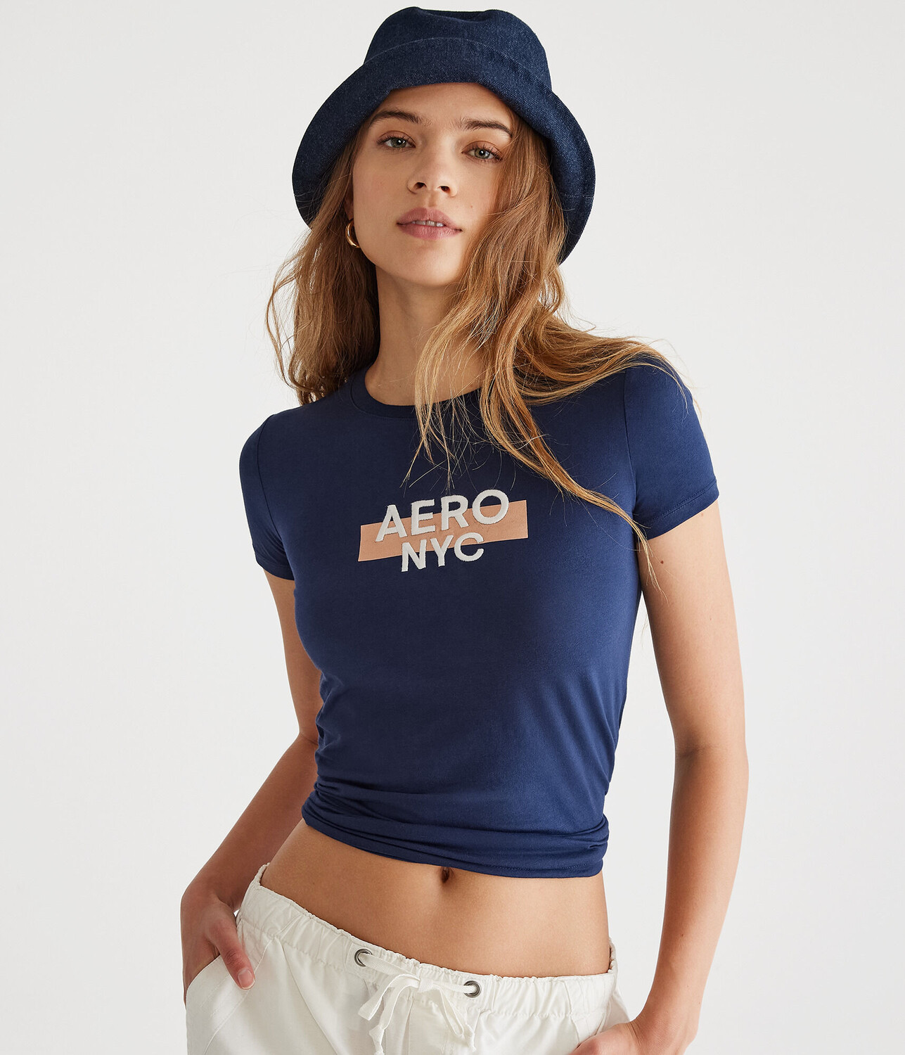 

Футболка из фольги с графическим рисунком Aero NYC Box Logo Aeropostale, синий