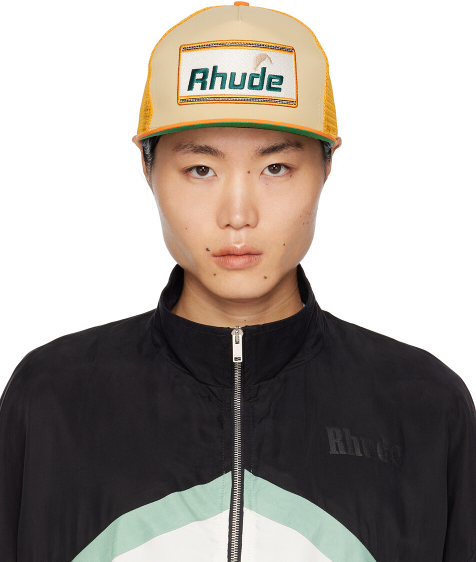 

Желто-оранжевая кепка с шевалом Rhude