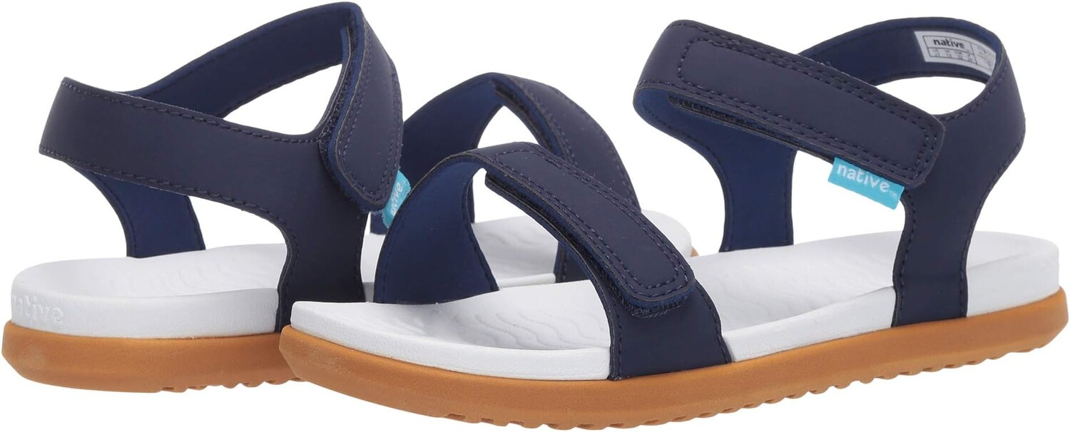 

Сандалии на плоской подошве Charley Native Shoes Kids, цвет Regatta Blue/Shell White/Toffee Brown