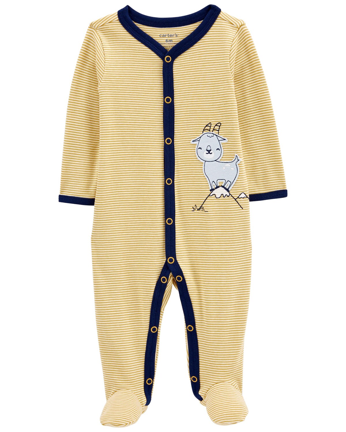 

Baby Goat Snap-Up Cotton Sleep & Play Carter's, желтый