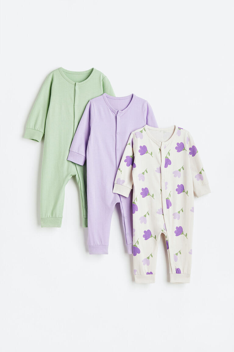 

3 пары хлопковых пижам H&M, белый