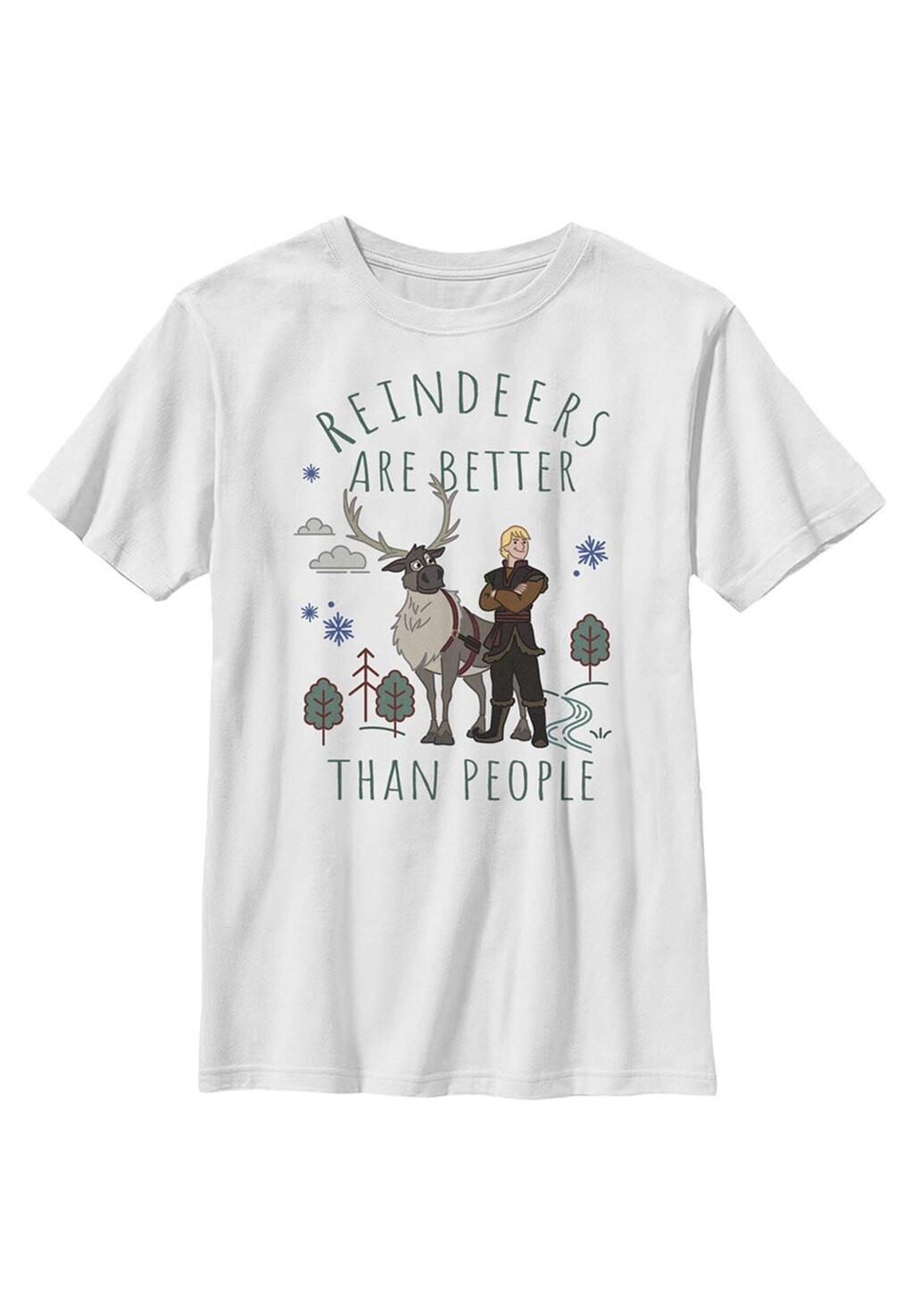 

Футболка с принтом Frozen 2 Better Reindeers Disney, белый