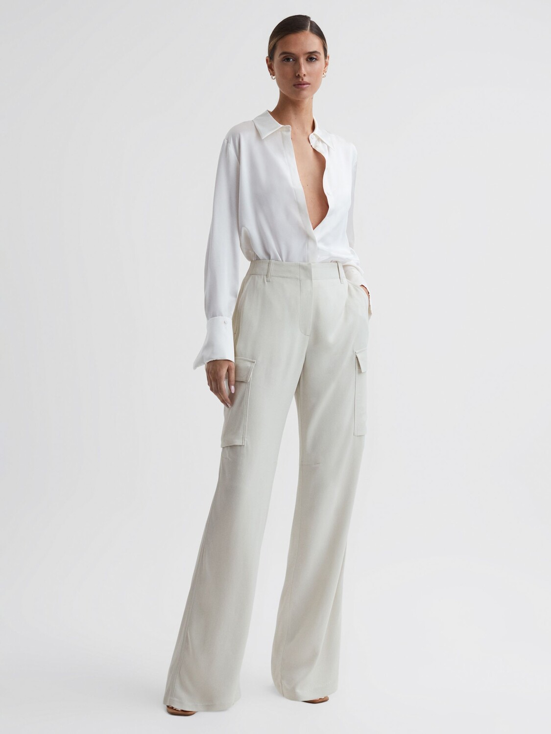 

Reiss Drew Combat Широкие брюки, нейтральный цвет