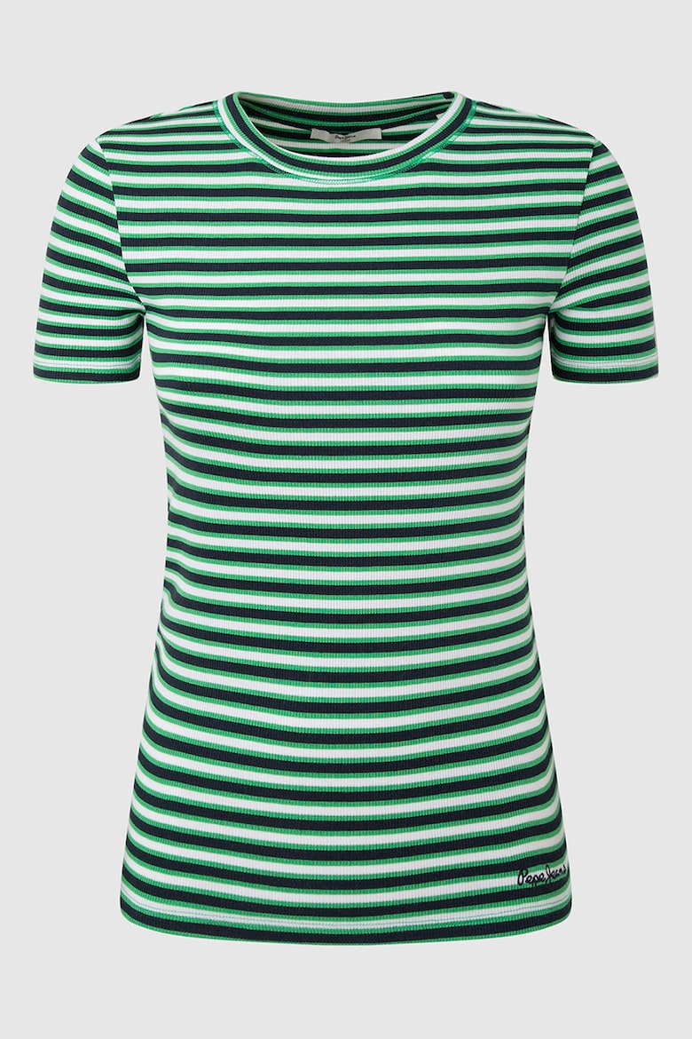 Полосатая футболка с модалом Pepe Jeans London, зеленый