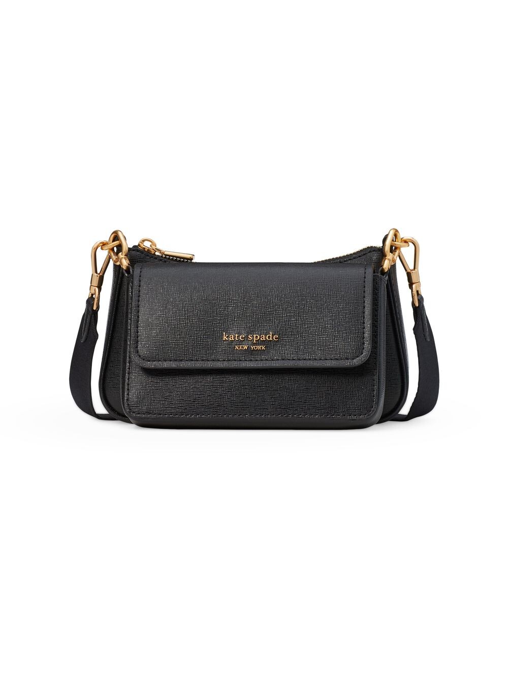 

Двойная сумка через плечо Morgan из сафьяновой кожи kate spade new york, черный