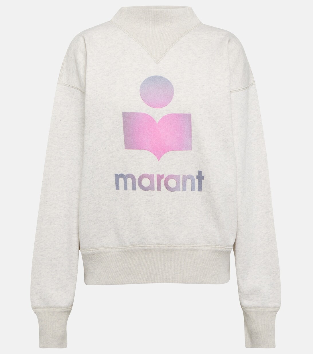 

Толстовка Mobyli из джерси с логотипом MARANT ETOILE, белый