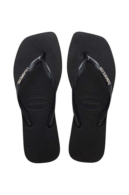 

Шлепанцы с квадратным логотипом и металлическим логотипом Havaianas, черный