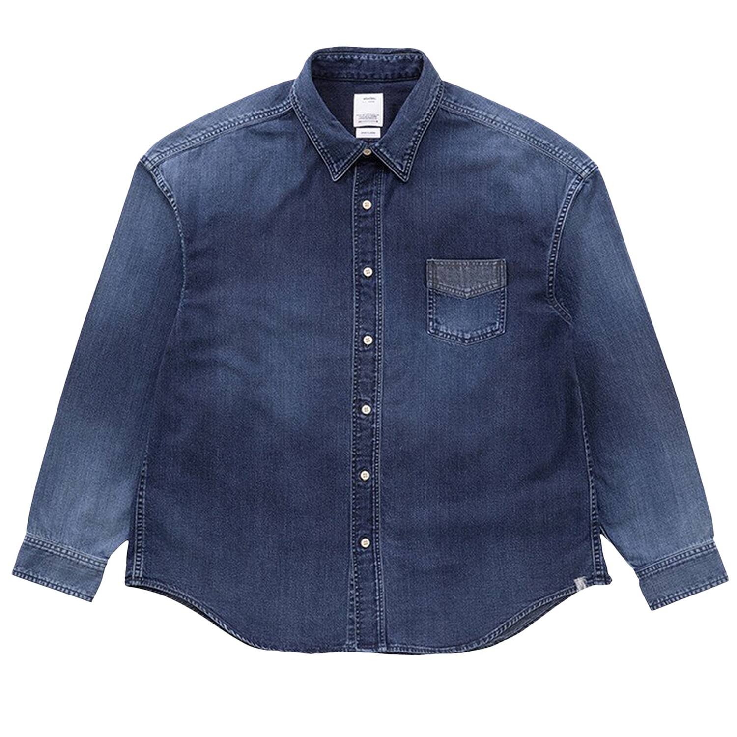 

Рубашка Visvim Workhouse Damage с короткими рукавами, цвет Индиго