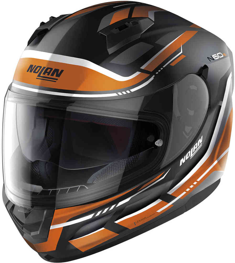 N60-6 Шлем Лансера Nolan, черный матовый/оранжевый n60 6 шлем лансера nolan черный матовый оранжевый