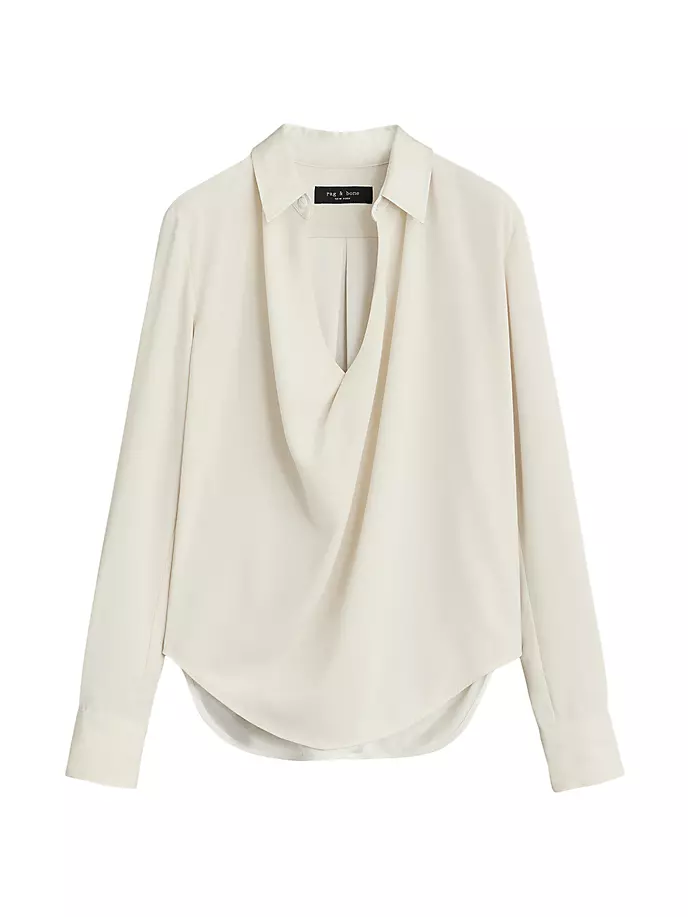 

Блузка Phillipa с драпировкой Rag & Bone, слоновая кость