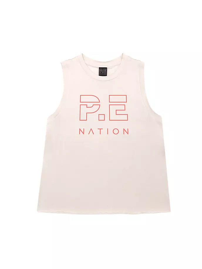 

Хлопковая майка с логотипом Shuffle P.E Nation, цвет pearled ivory