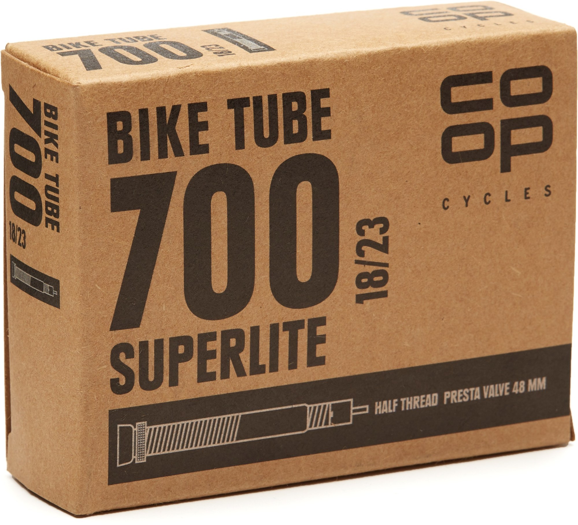 Трубка Superlite Presta — 700 x 18–23 Co-op Cycles камера велосипедная hogger 700c x 23 25c presta 48 мм