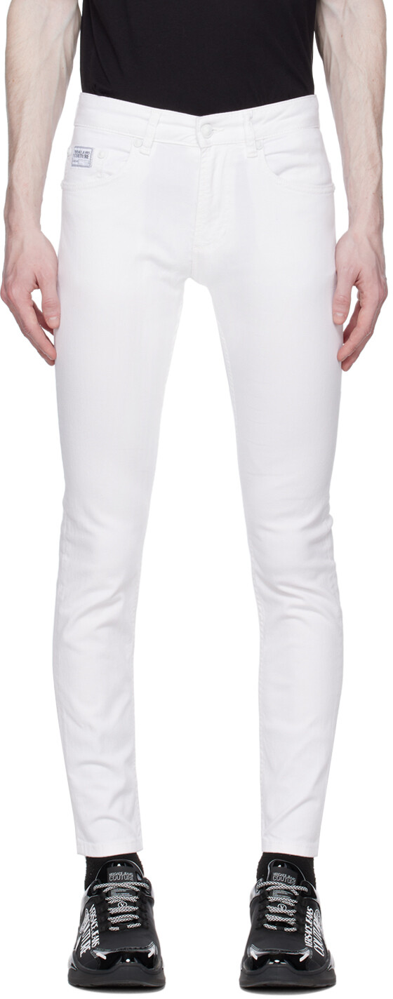 

Versace Jeans Couture Белые джинсы узкого кроя